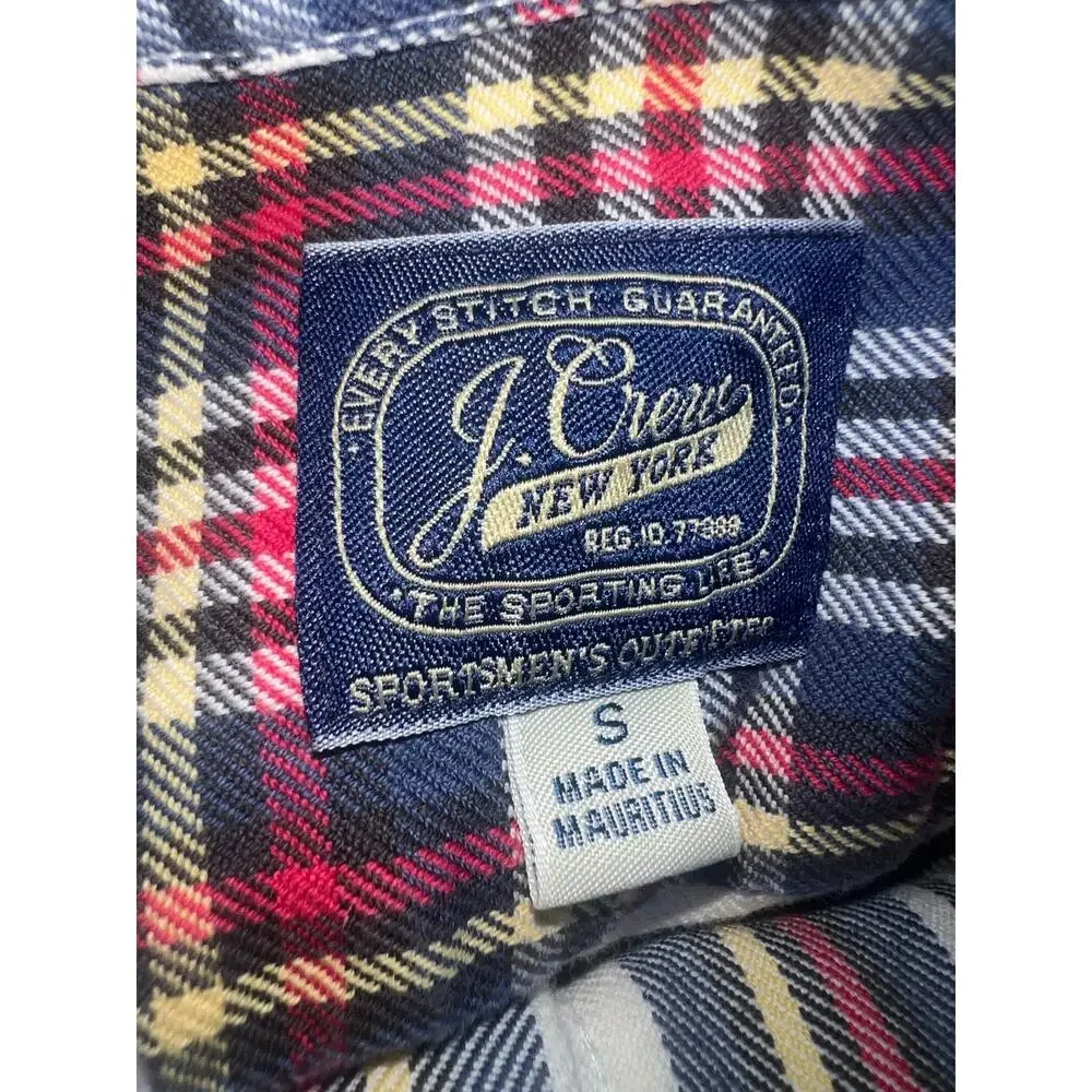 J.Crew Sportsmen's Outfitter plaid cotton preppy button long sleeve shirt SM men
